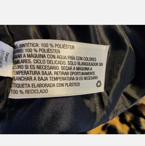 Wild Fable Women's Animal cheetah leopard Faux Fur Zip Hooded Jacket Size Large - Picture 11 of 13